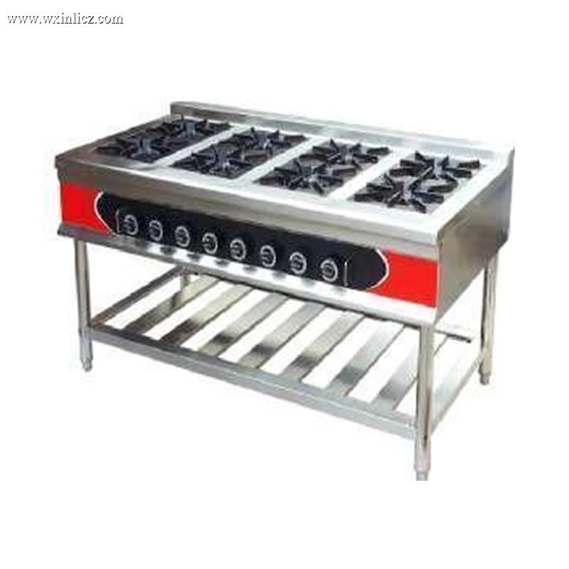 Stainless Steel Commercial Kitchen Natural Gas/LPG Stove Machine
