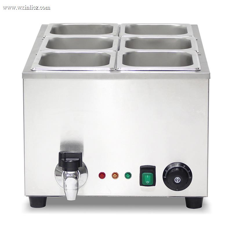 Stainless Steel Commercial Electric Bain Marie Kitchen Machine With Anti-Dry Protective Heater