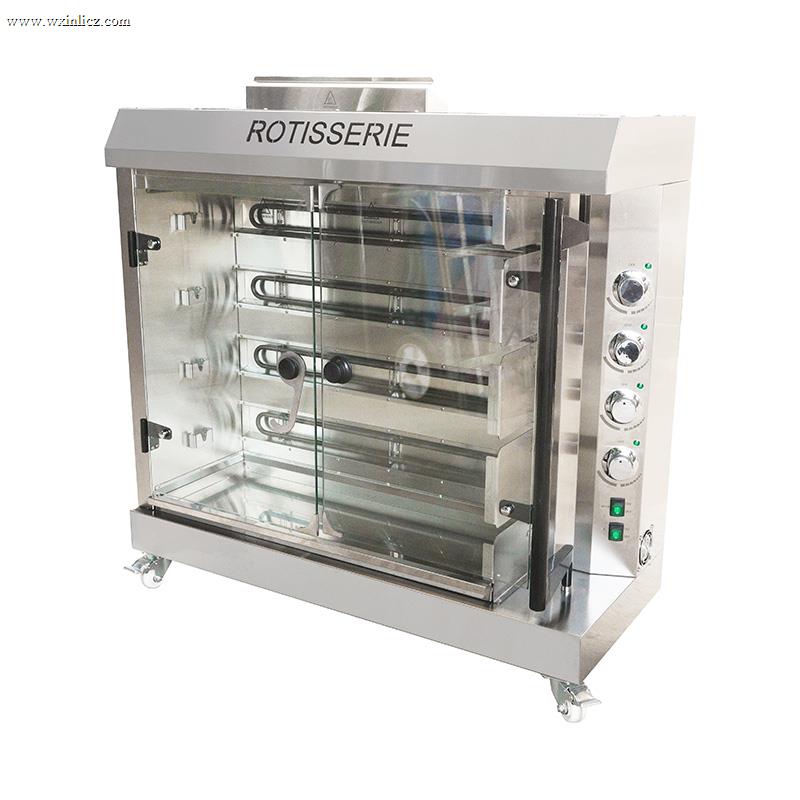 Stainless Steel Commercial Kitchen Natural Gas/LPG  Chicken Rotisserie Machine