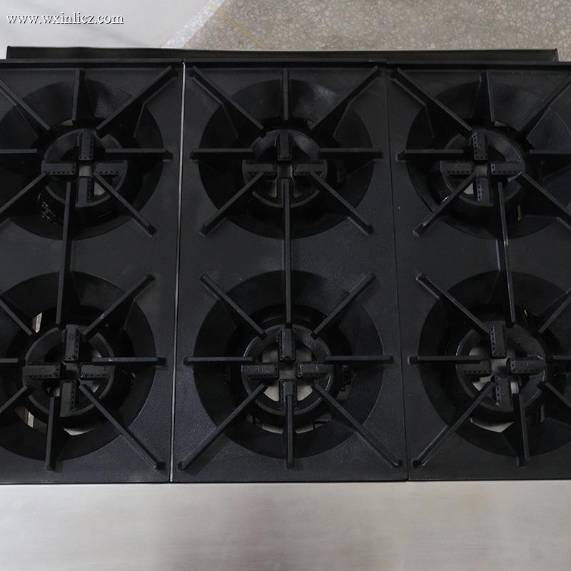 Stainless Steel Commercial Kitchen Natural Gas/LPG Desktop Stove Machine