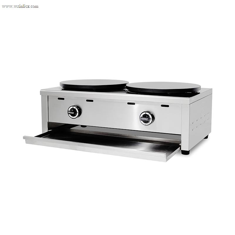 Stainless Steel Teflon Coated Natural Gas/LPG Crepe Maker Machine