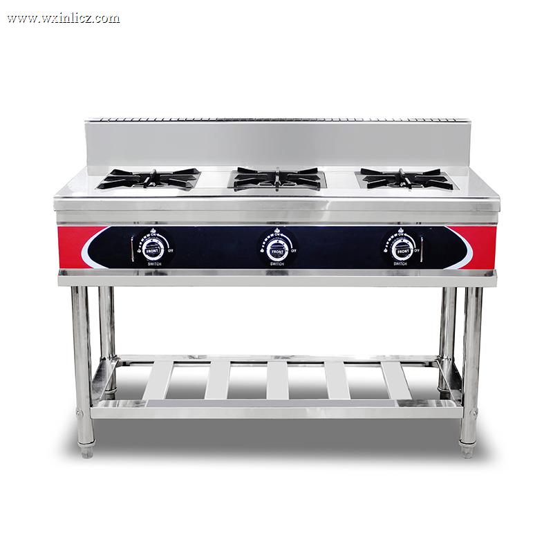 Stainless Steel Commercial Kitchen Natural Gas/LPG Stove Machine