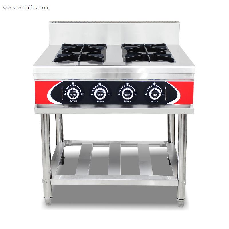 Stainless Steel Commercial Kitchen Natural Gas/LPG Stove Machine
