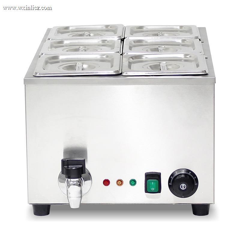 Stainless Steel Commercial Electric Bain Marie Kitchen Machine With Anti-Dry Protective Heater