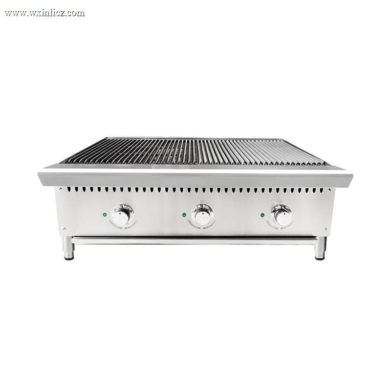 Natural Gas/LPG Lava Rock Grill With Burners Outdoor Indoor Kitchen Machine