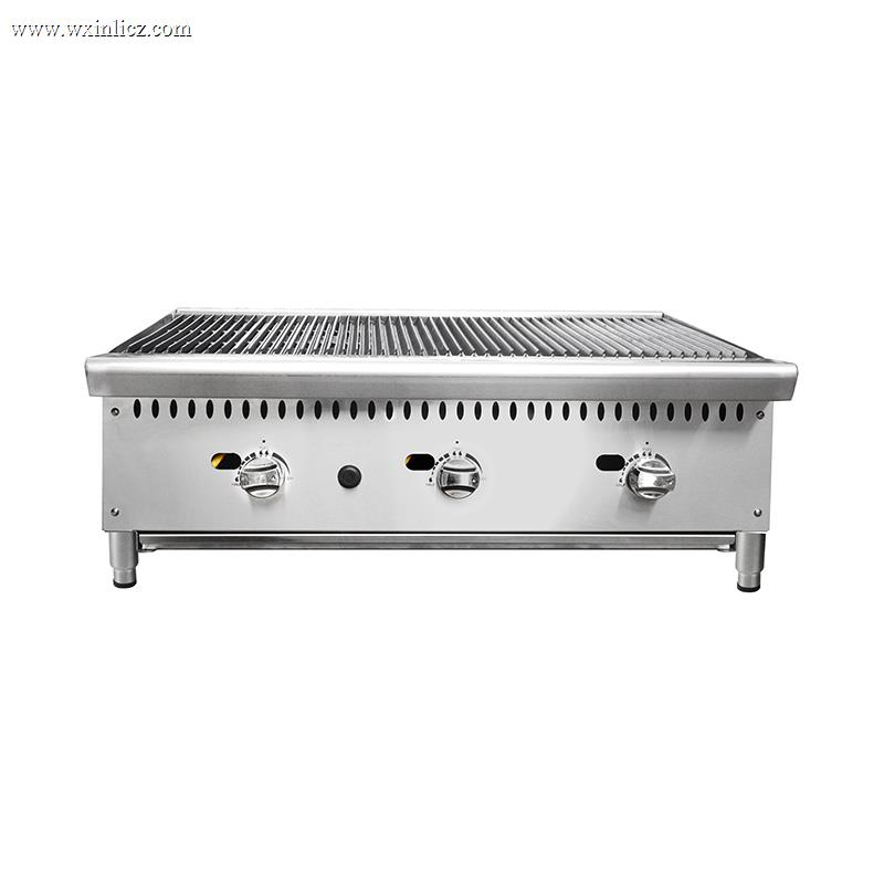 Natural Gas/LPG Lava Rock Grill With Burners Outdoor Indoor Kitchen Machine