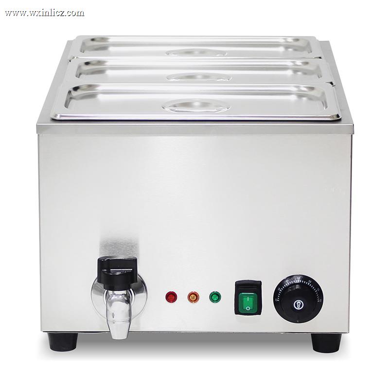 Stainless Steel Commercial Electric Bain Marie Kitchen Machine With Anti-Dry Protective Heater